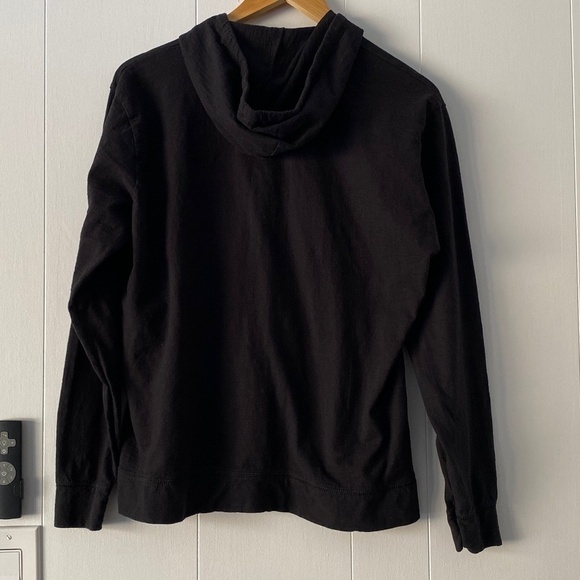 𝅺HANES live, love, comfort long sleeve full zip light weight black hoodie - Picture 3 of 5